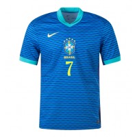 Maglia Calcio Brasile Vinicius Junior #7 Seconda Divisa Copa America 2024 Manica Corta